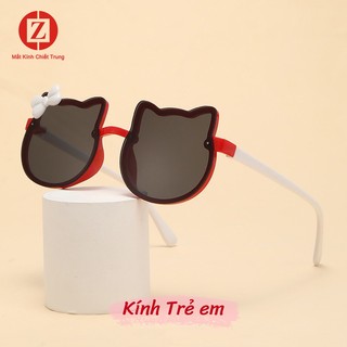 Kính mát trẻ em hình mèo có nơ dễ thương cho bé từ 2-9tuổi,chống nắng chống bui và tia UV400, mã H2927