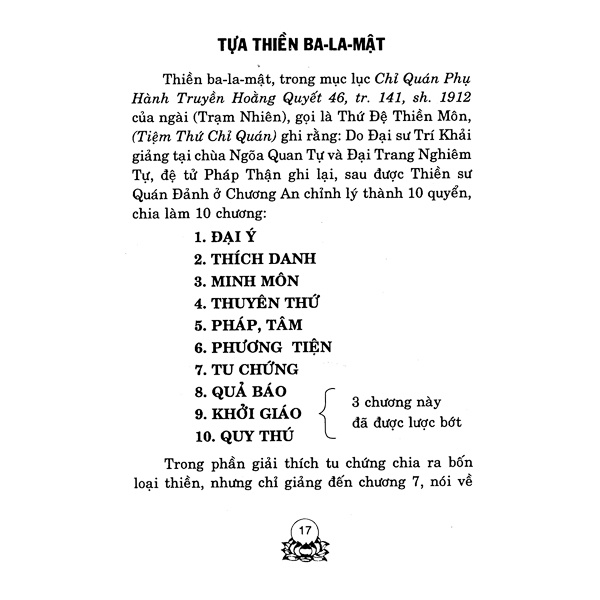 Sách - Thiền Ba La Mật