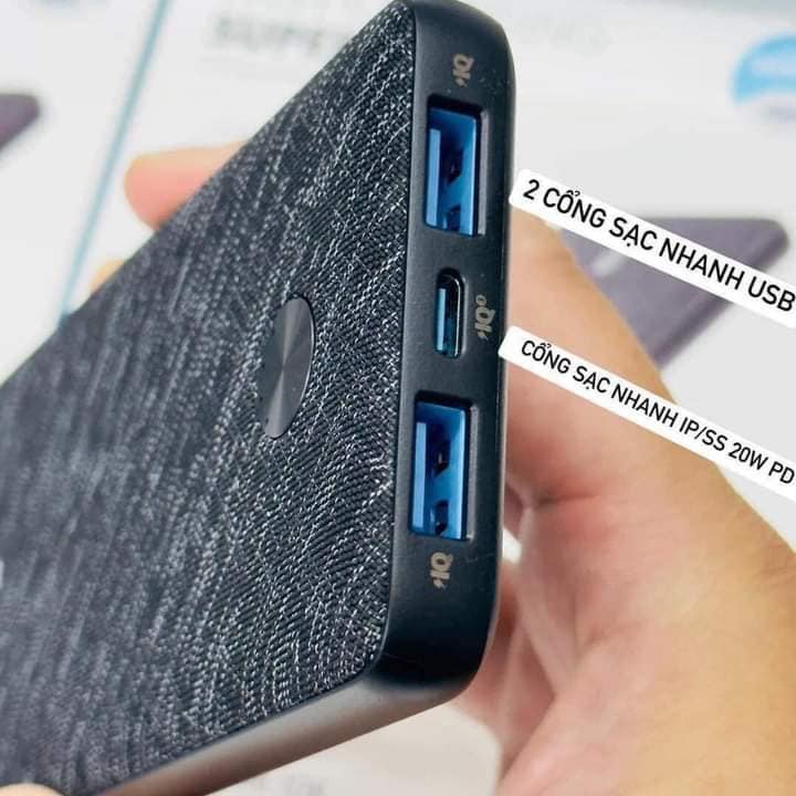 Sạc dự phòng Anker PowerCore III Sense 10000mAh, sạc nhanh 20W PD - A1248 | Bảo hành 12 tháng
