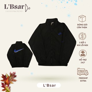 Áo Khoác Jacket Nike Swoosh Vintage Logo Thêu Nam Nữ Vải Dù 2 Lớp Cao Cấp LBsar