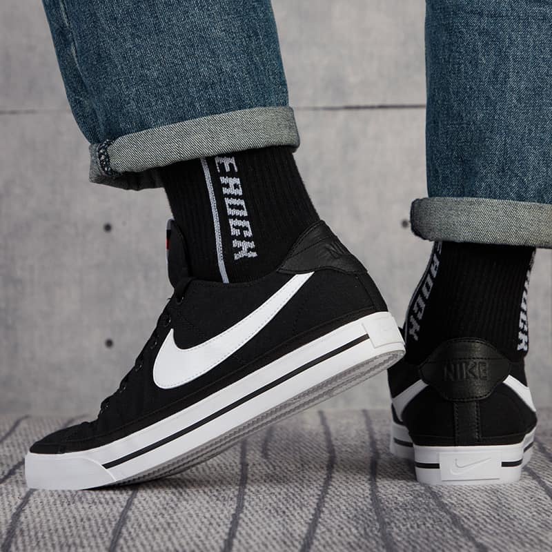 Giày Nike Court Legacy Canvas 'Black White' CW6539-002
