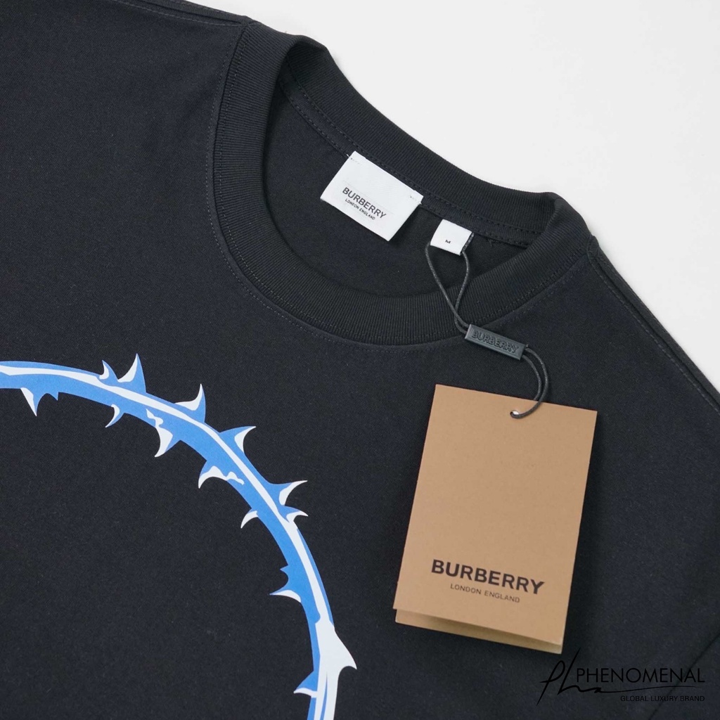 ÁO THUN BURBERRY THORN AND LOGO , ÁO THUN BBR VÒNG TRÒN GAI NAM NỮ UNISEX