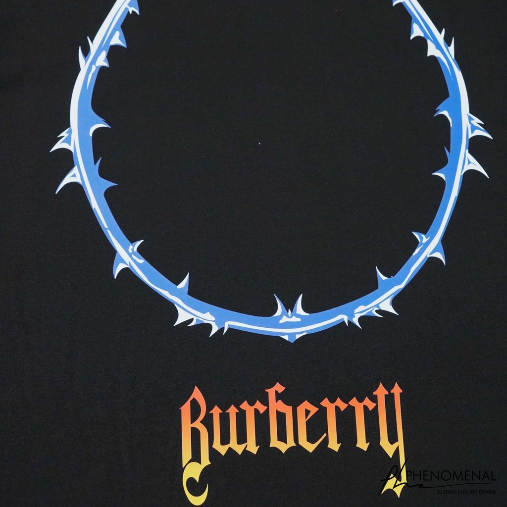 ÁO THUN BURBERRY THORN AND LOGO , ÁO THUN BBR VÒNG TRÒN GAI NAM NỮ UNISEX