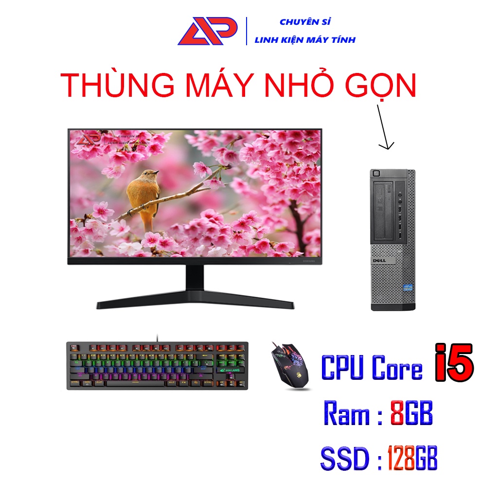 Nguyên bộ máy tính Dell Cấu hình cao Core i5 Ram 8GB SSD 128GB