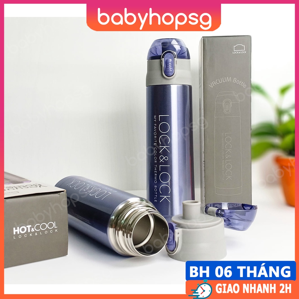 Bình giữ nhiệt LocknLock Vaccum Bottle LHC6800  LHC6800FU LHC6800 500ml màu Sapphire Gold - BABYHOPSG