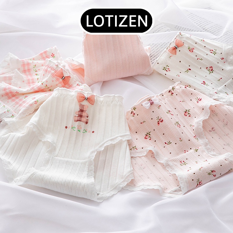 Quần lót nữ kháng khuẩn cotton họa tiết hoa nhỏ  318