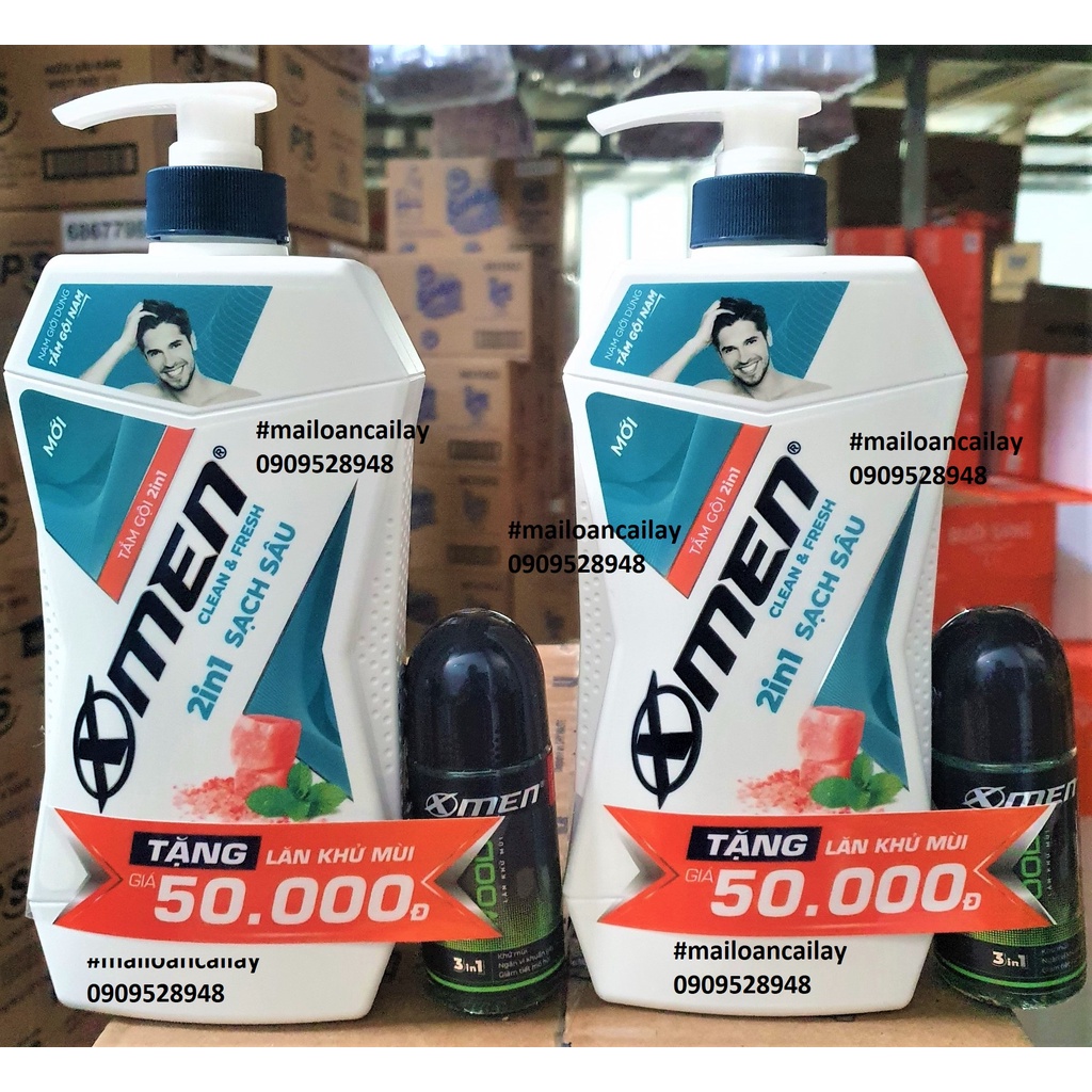 XMEN Tắm Gội Clean & Fresh 2in1 Sạch Sâu 630g
