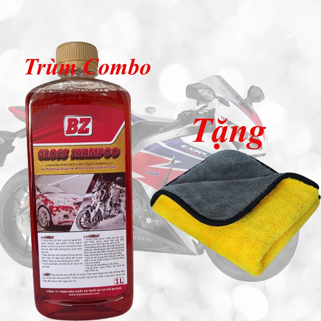 [Tặng khăn] Xà bông BZ 🚘 Nước rửa xe BZ, Rửa xe bọt tuyết, Bóng loáng thế hệ mới