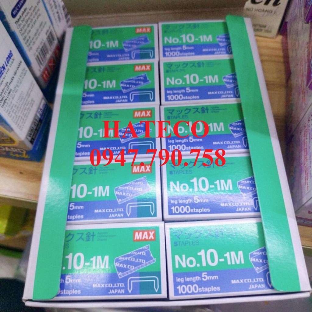 Dập ghim số 10 Max HD-10N TẶNG KÈM ĐẠN GHIM, CHÍNH HÃNG - Ghim bấm Nhật Bản