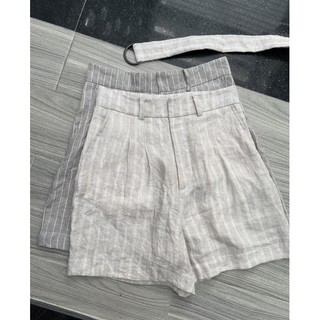 quần short nữ linen lưng cao