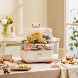 Nồi hấp bear 12l- bản quốc tế - nồi hấp 3 tầng, siêu tiện lợi, dung tích 12l - bảo hành 12 tháng