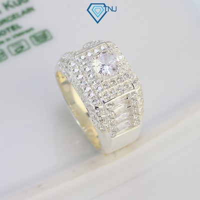 Nhẫn bạc 925 nam đính đá đẹp NNA0411 - Trang Sức TNJ