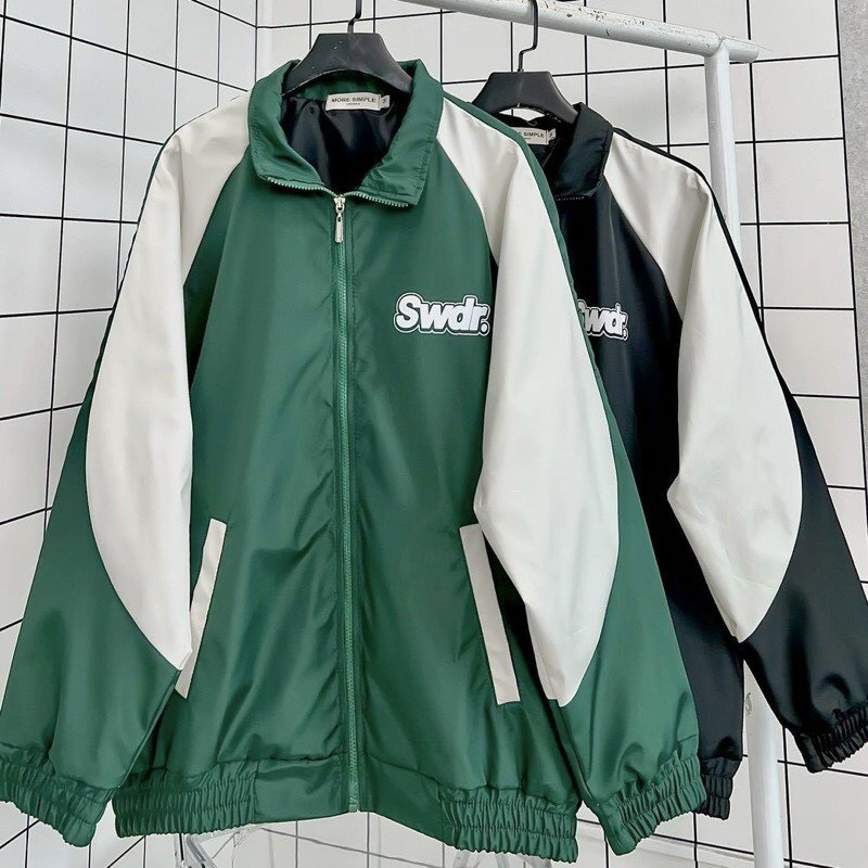 Áo khoác dù JACKET Cao Cấp SWDR khóa Zip UNISEX form rộng nam nữ chất dù 2 lớp dày dặn TPP FASHION 17