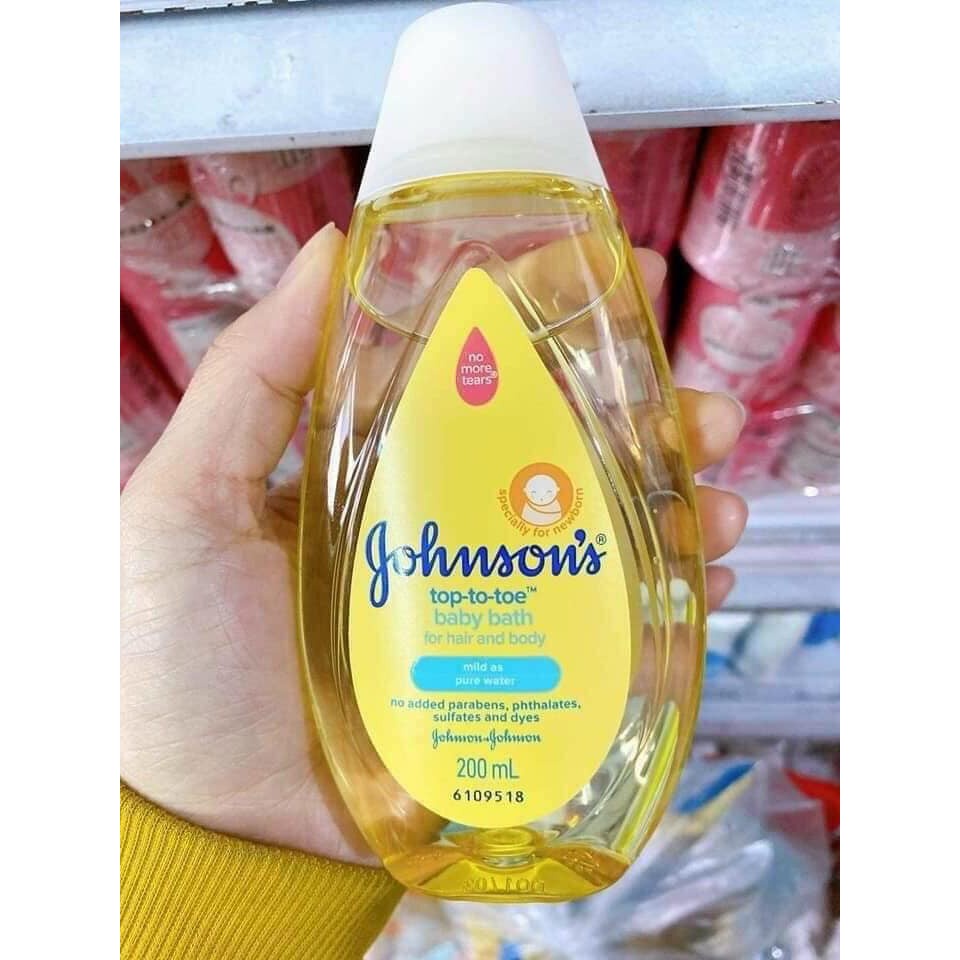Sữa tắm gội toàn thân Johnson Baby 200ml