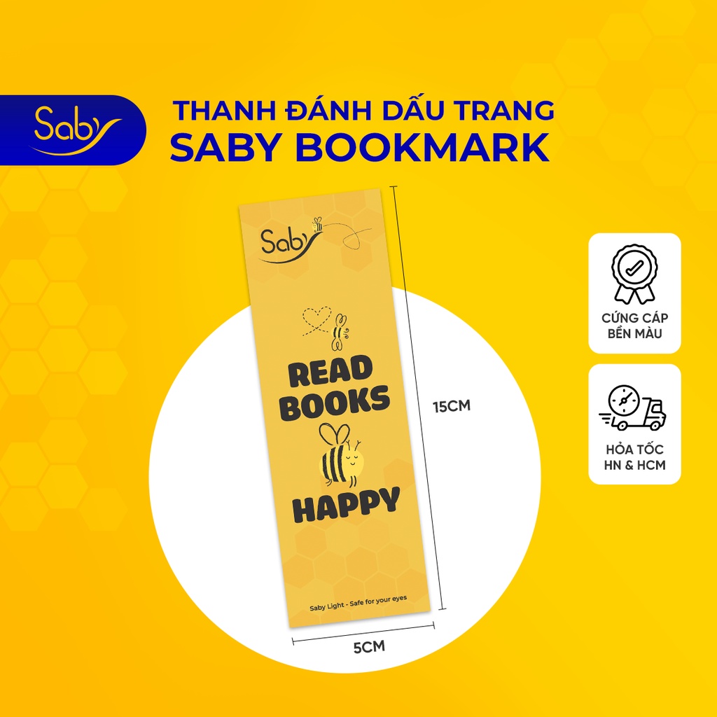 Bookmarks đánh dấu trang sách kẹp sách Saby, thank you MÀU HỒNG – 0001