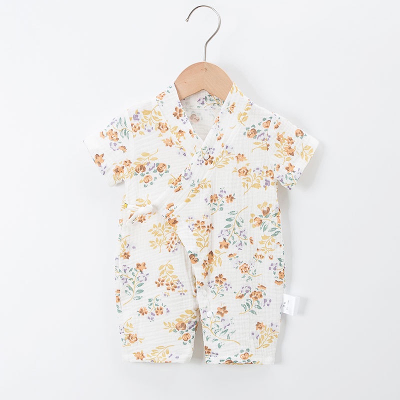 Bộ Yukata Xô Muslin Cho Bé Trai Bé Gái Unbee Thấm Hút Mồ Hôi Họa Tiết Đáng Yêu