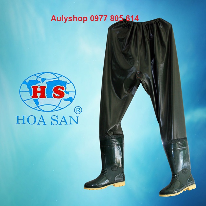 Ủng quần lội nước đế cứng Hoa San size 38-43 #021 QX