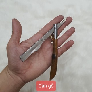 Dao cạo mặt, cạo lông mày, cạo râu tóc cán gỗ