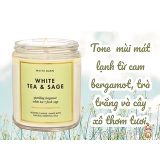 Nến thơm thư giãn Bath & Body Works 1 bấc