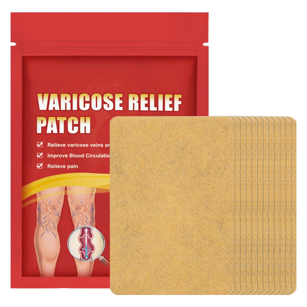 Miếng dán giảm giãn tĩnh mạch 12 miếng sửa chữa tĩnh mạch chân phồng lên bằng giun đất sưng đau chân