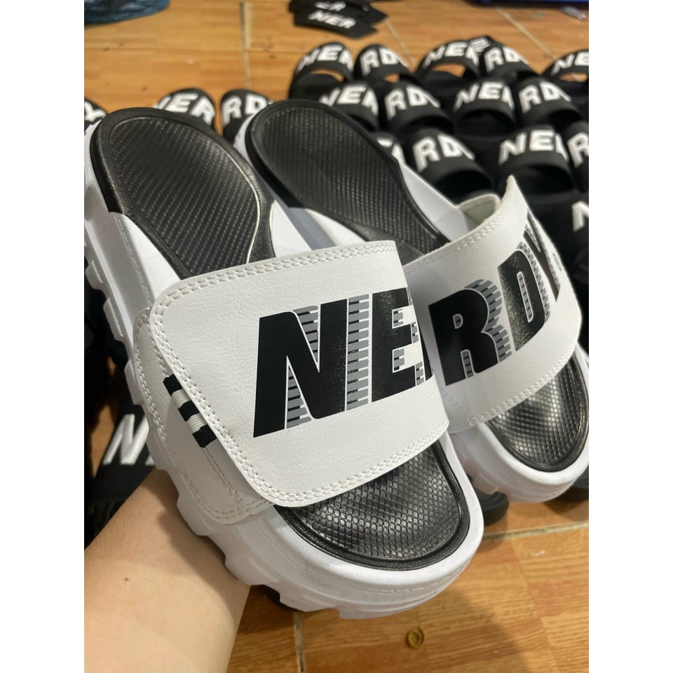 Dép quai ngang nam nữ Nerrdy cao cấp đế IP 4cm quai dán xé