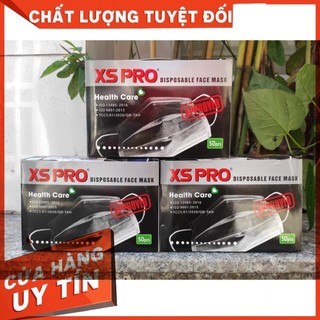 Hộp 50 Khẩu Trang Y Tế XS PRO 4 Lớp Màu Xám