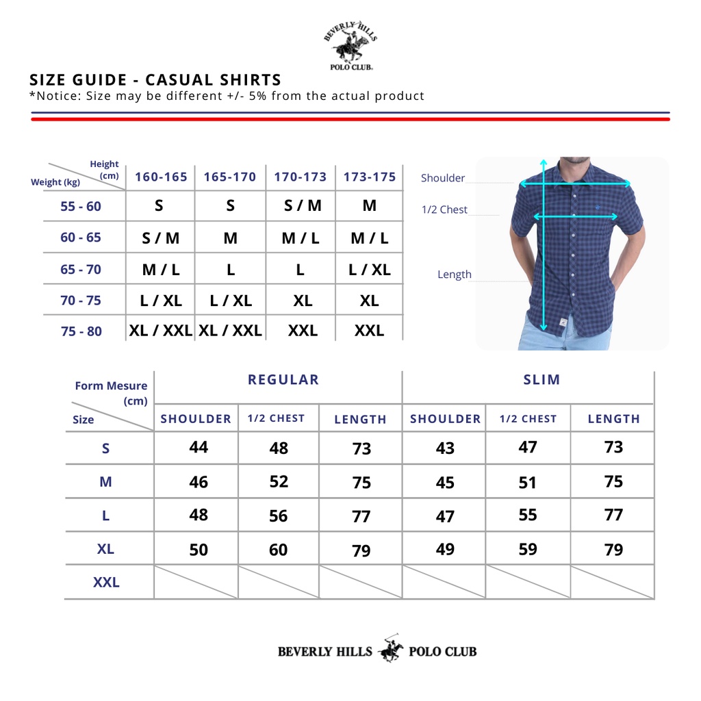 Beverly Hills Polo Club - Áo sơ mi Ngắn tay Nam Slim Fit Trắng 1  WH1- BHPC CMSSS22TL005