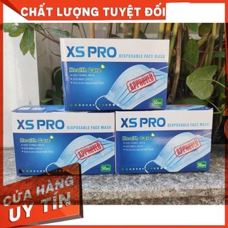 Hộp 50 Khẩu Trang Y Tế XS PRO 4 Lớp Màu Xanh