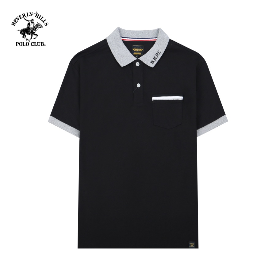 Beverly Hills Polo Club - Áo polo Ngắn tay Nam Regular Fit BK BLACK- BHPC PMRSS23TL042