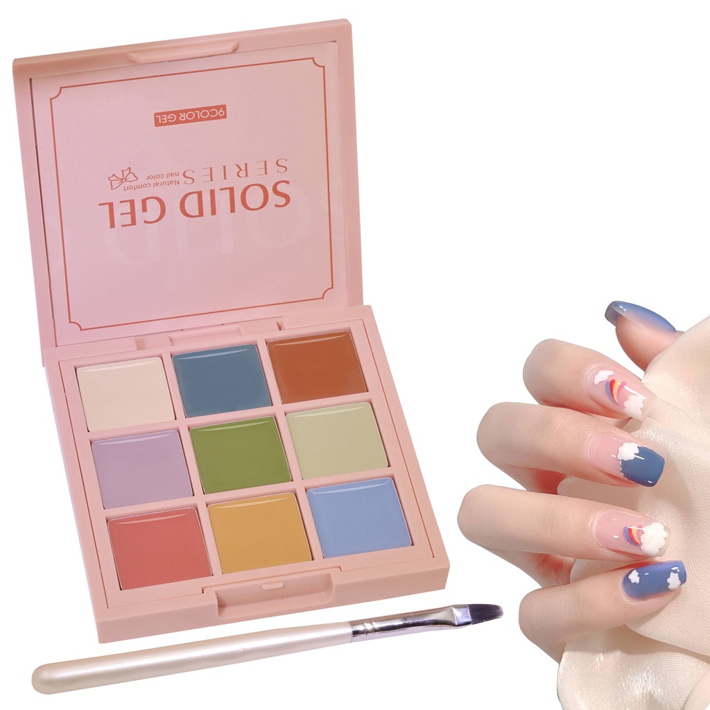 9 màu bóng mắt rắn đĩa keo tranh sơn dầu keo lưới đỏ bóng mắt đĩa rắn Series