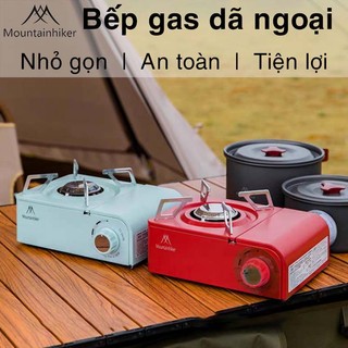 Bếp gas mini dã ngoại Moutianhiker bếp gas du lịch có kèm hộp đựng thiết kế nhỏ gọn tiện lợi Camping Cắm trại
