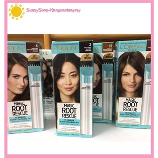 Hàng mỹ nhuộm tóc l'oreal magic root rescue phủ bạc 100% màu tự nhiên mềm mượt