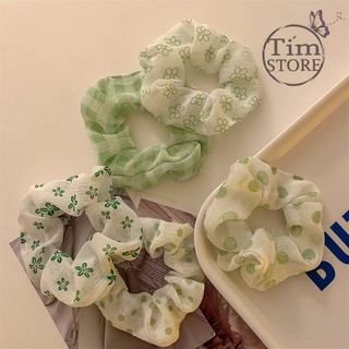 Set dây cột tóc scrunchies nhiều kiểu màu sắc TÍM STORE phụ kiện tóc thời trang phong cách hàn quốc