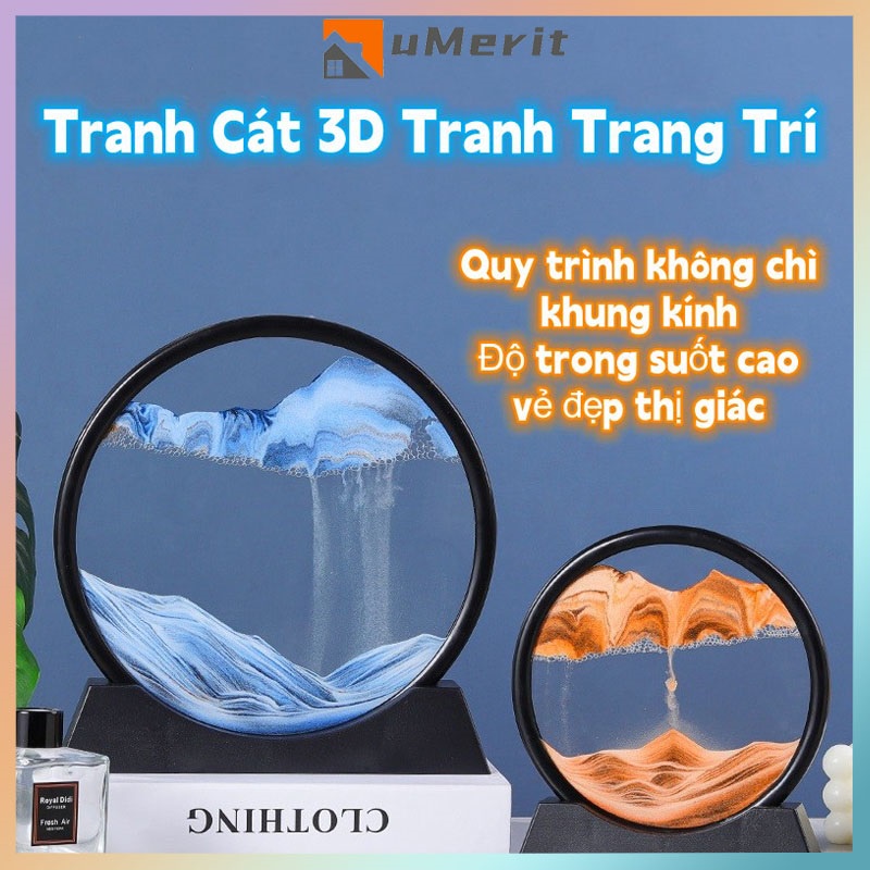 Tranh Trang Trí,Tranh Cát 3D,Chảy Chuyển Động 3D Trang Trí,đồng hồ cát để bàn decor tranh đính đá làm việc làm quà tặng cao cấp