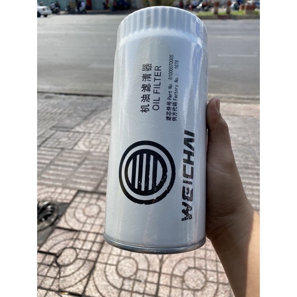 Lọc nhớt xe tải auman dầu kéo, máy khí nén, Thaco 8T3 JX0818/61000070005 (mã khác W962)