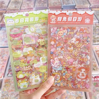 [Chuyên sỉ] Combo 10 Set 6 tấm sticker cute, bộ hình dán dễ thương