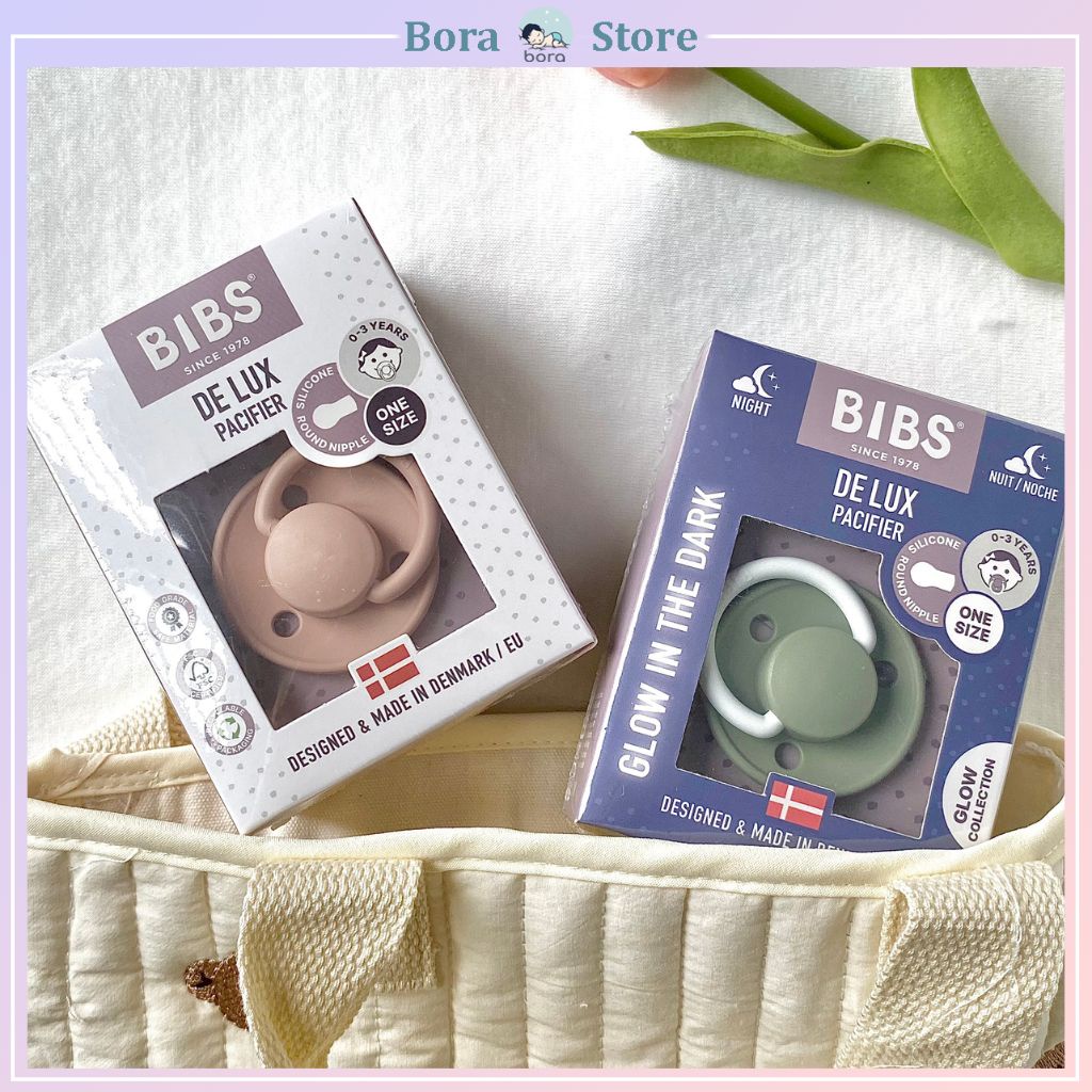 Ti giả Bibs silicon Delux 0 - 36m Đan Mạch chính hãng , tặng kèm hộp đựng