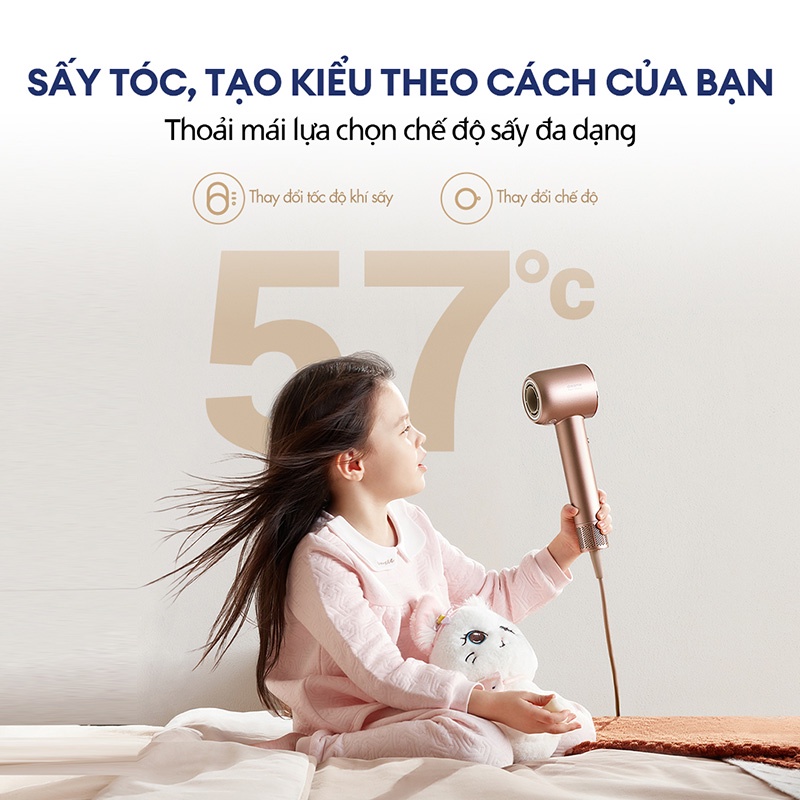 Máy sấy tóc Dreame Hair Glory - Công nghệ ion âm cho tóc óng mượt - Hàng Chính hãng - Bảo hành 12 tháng