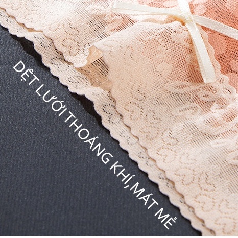 Quần lót nữ thun lạnh dệt lưới họa tiết hoa 128