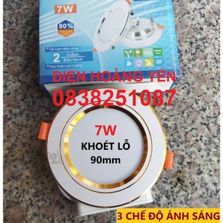 Đèn Led Âm Trần Downlight 7W Đổi Màu 3 Chế Độ