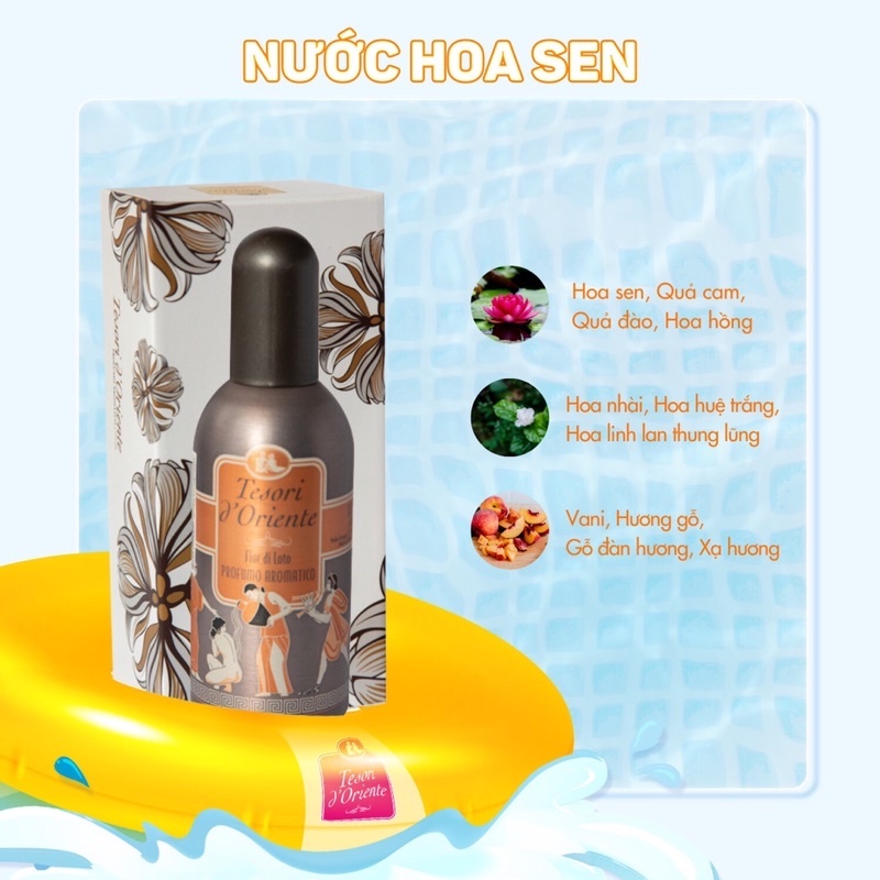 Nước Hoa Tesori d'Oriente 100ml Chính Hãng Lưu Hương suốt 8 tiếng tỏa hương bán kính 2m (Sẵn số lượng lớn)