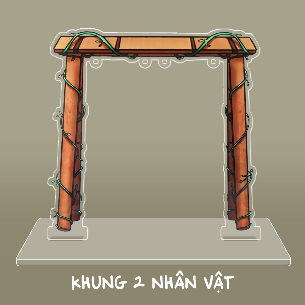 Standee Xích Đu Genshin Impact Tùy Chọn Nhân Vật Và Khung Xích Đu Mẫu 3, Mô Hình Game Acrylic Mica Trang Trí Để Bàn