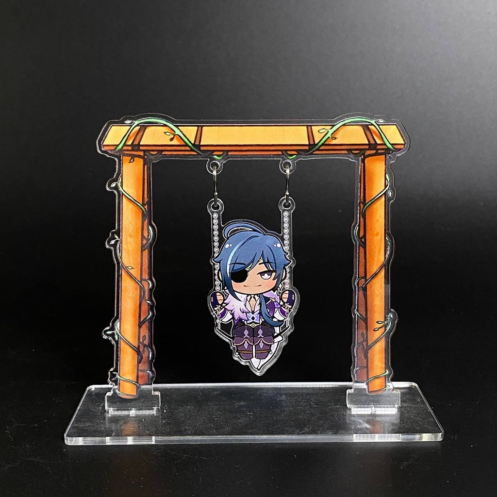 Standee Xích Đu Genshin Impact Tùy Chọn Nhân Vật Và Khung Xích Đu Mẫu 3, Mô Hình Game Acrylic Mica Trang Trí Để Bàn