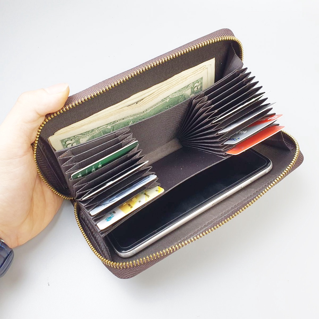 Ví dài cầm tay nam da bò sáp WL119  - BH 3 Năm, ví da nam công sở