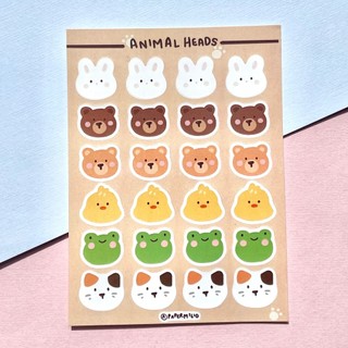 Tấm sticker Animal Head dễ thương cute TooYoo BK20285