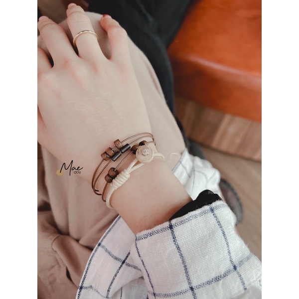 Vòng tay Kado - Vòng tay mix hạt gỗ li ti vintage