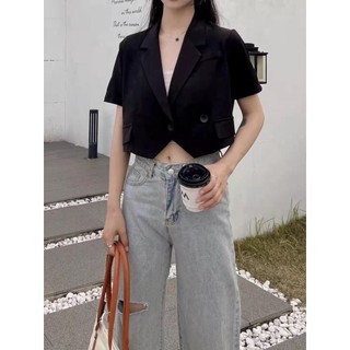 Áo Blazer Khoác Lửng Nữ Hàn Quốc