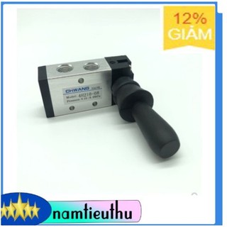 Van gạt tay khí nén 4H210-08 5 cổng 2 vị trí kèm đầu nối nhanh dây hơi