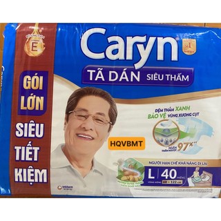 [GÓI LỚN ĐỦ SIZE] Combo 2 gói Tã Dán Người Lớn Caryn Siêu Thấm Size M40/ML40/XL20 Miếng - Gói Siêu Tiết Kiệm