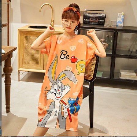 Váy Ngủ Cotton Cute 003 dáng suông Siêu xinh | BigBuy360 - bigbuy360.vn